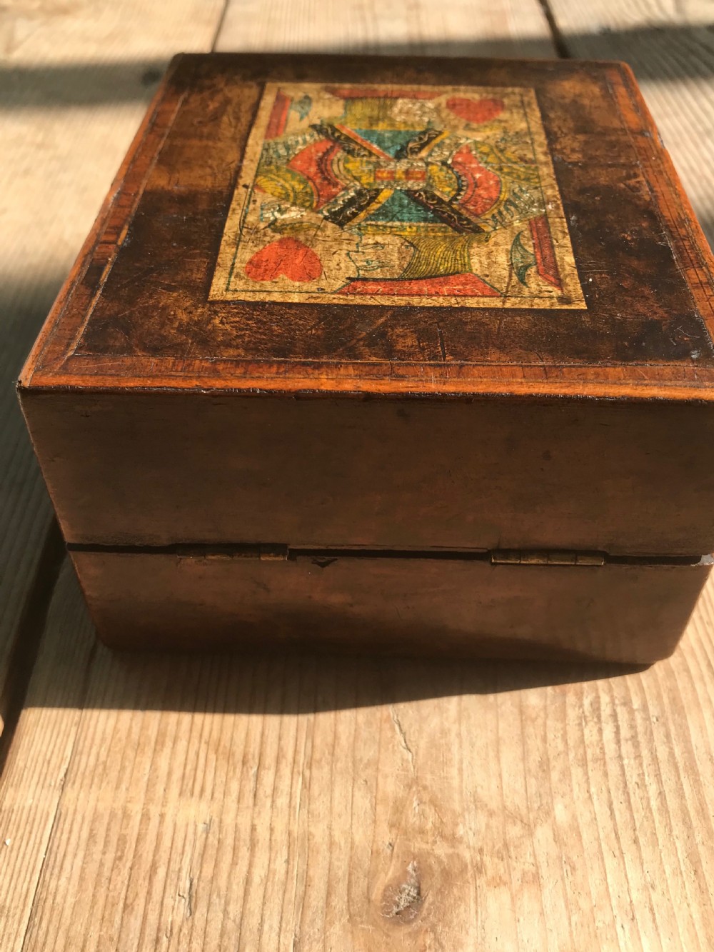 Antique Card Box & Cribbage Board  View III