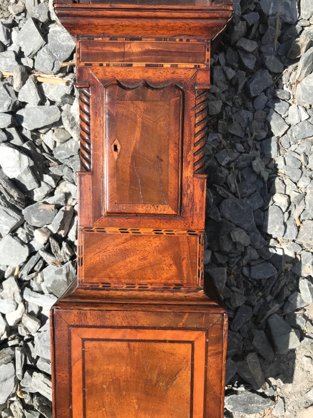 Antique Grandfather  Clock Pocket Watch Holder - treen View IV