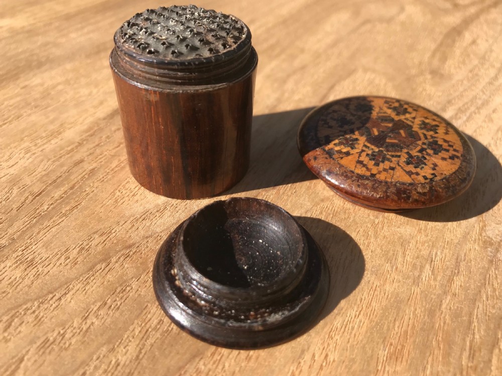 Antique Treen Nutmeg Grater - Tunbridge Ware View V