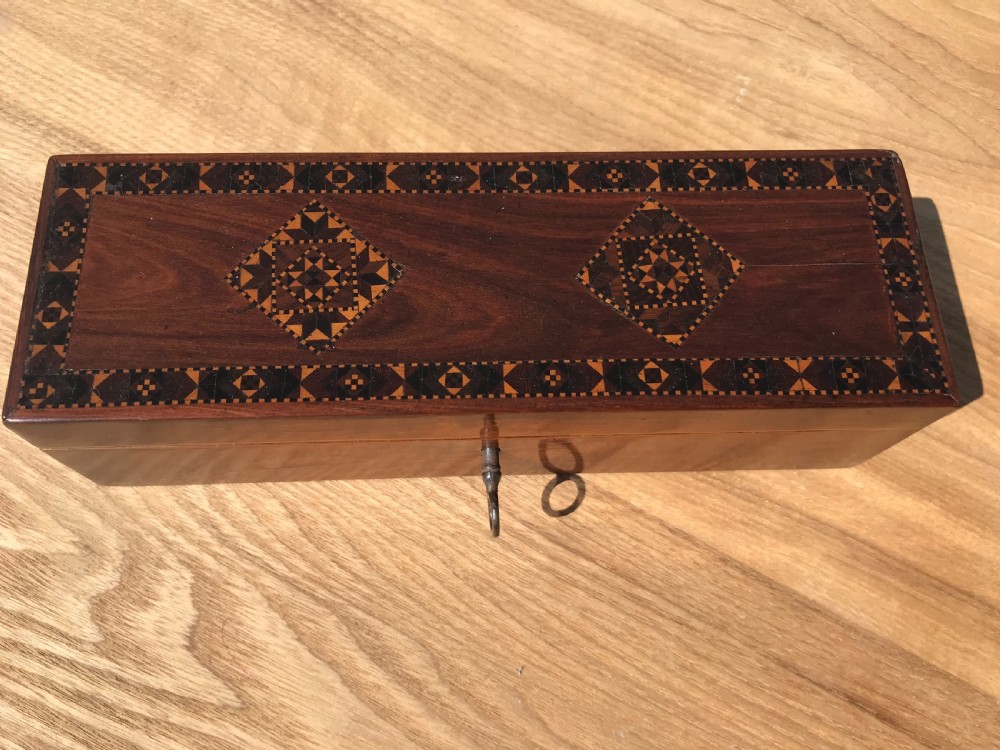 Antique Tunbridge Ware Box - Great for pens etc