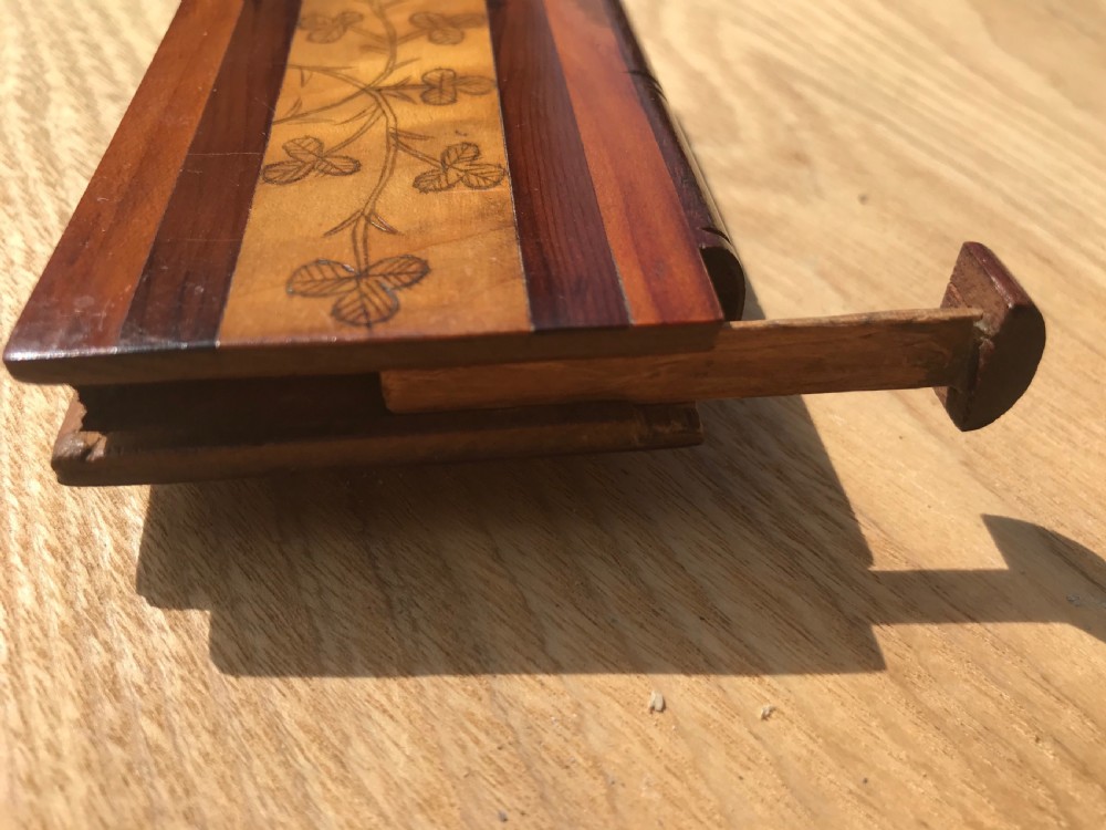 Antique Irish Card Case - treen View II