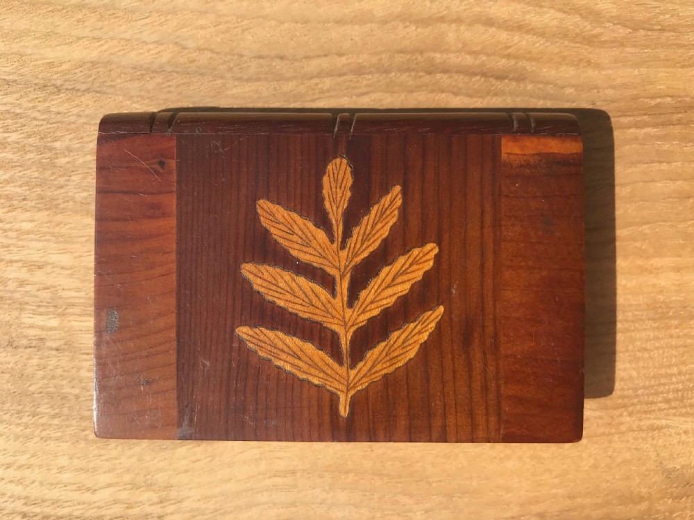 Antique Irish Card Case - treen View III