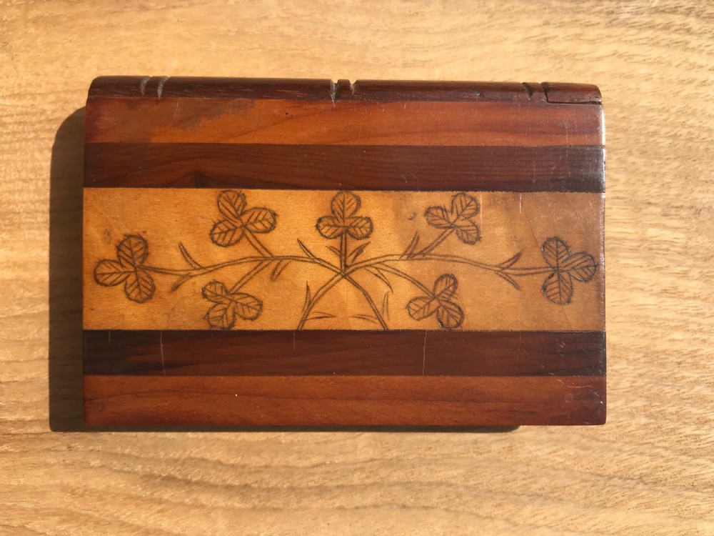 Antique Irish Card Case - treen View IV