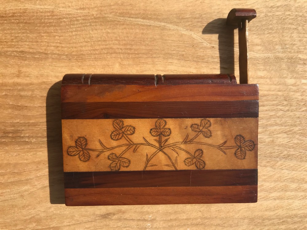 Antique Irish Card Case - treen View VI