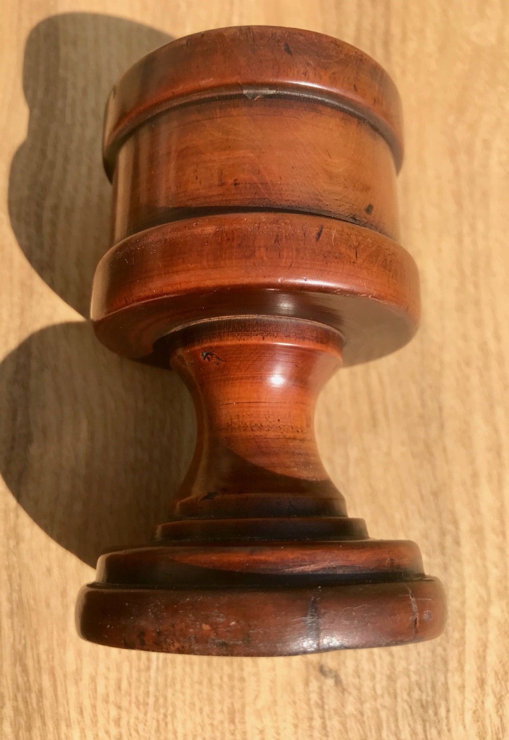 Antique Treen Salt - boxwood View II