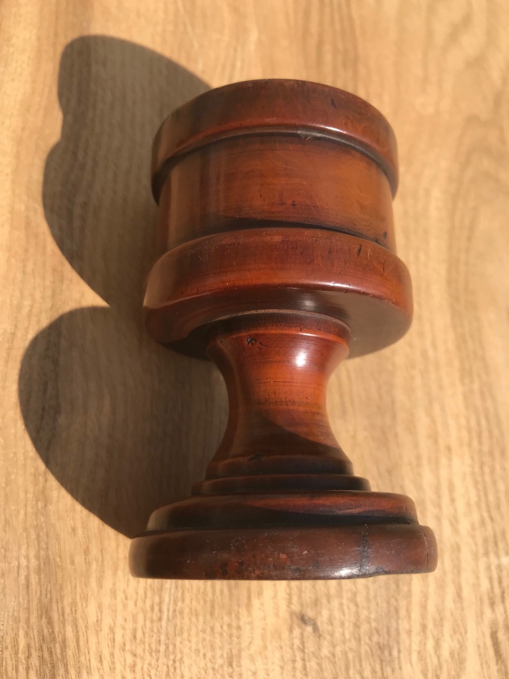 Antique Treen Salt - boxwood View III