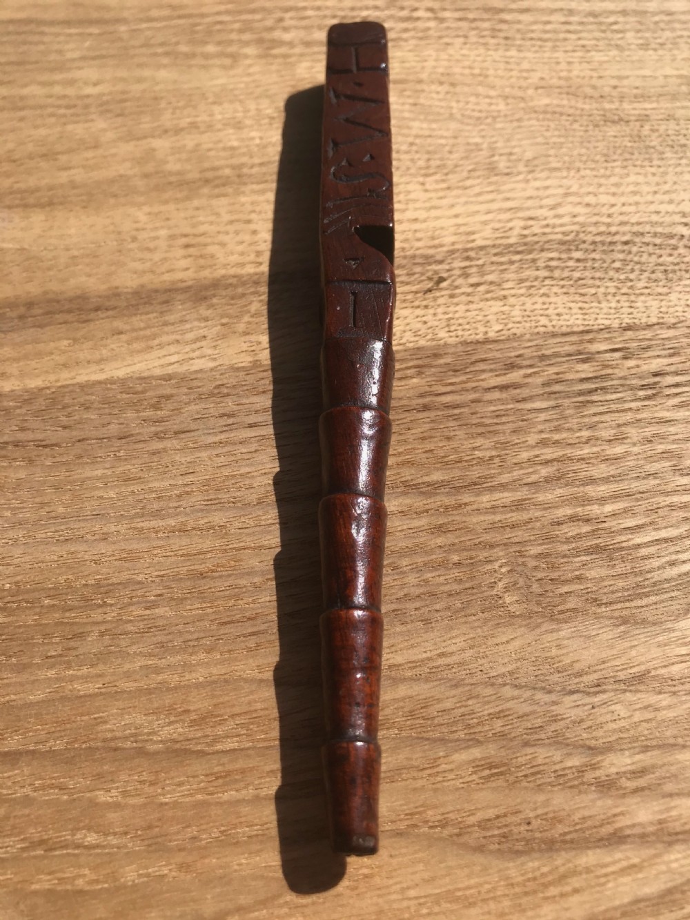 A Rare Antique Welsh Knitting Sheath - treen View II