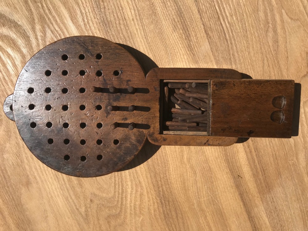 Antique Peg Solitaire Board  View IV