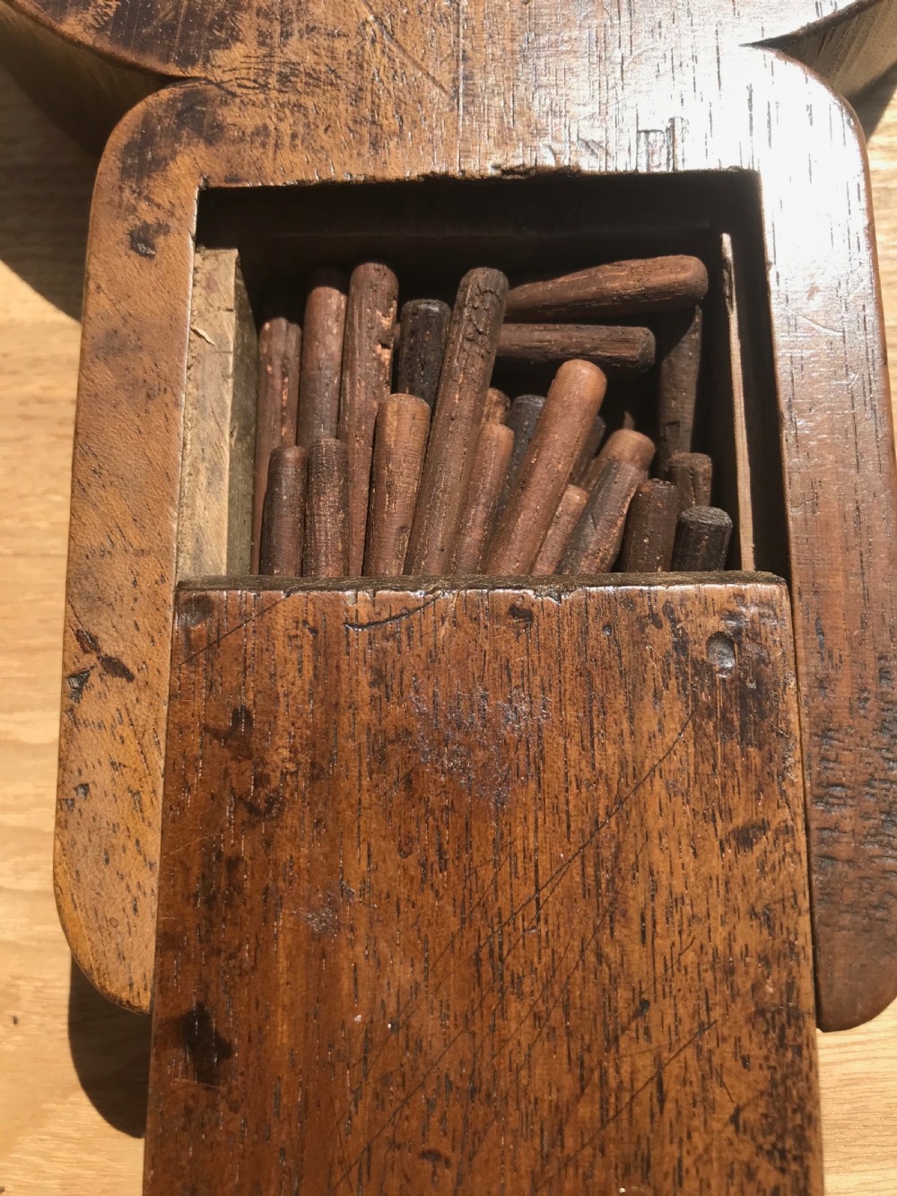 Antique Peg Solitaire Board  View V
