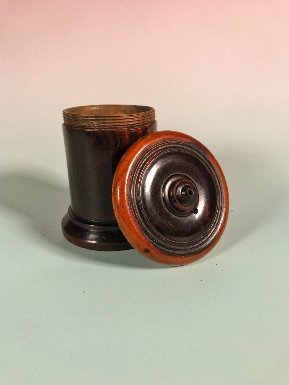 Antique String Box - treen