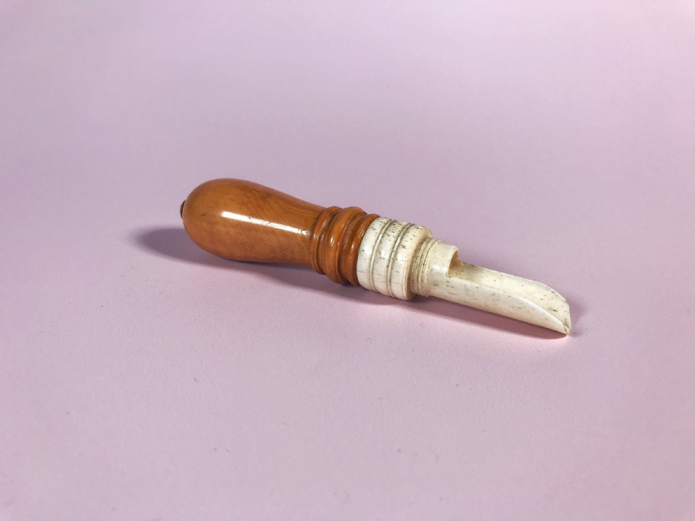 Antique Treen Apple Scoop