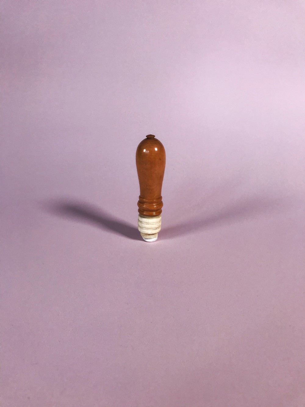 Antique Treen Apple Scoop View V