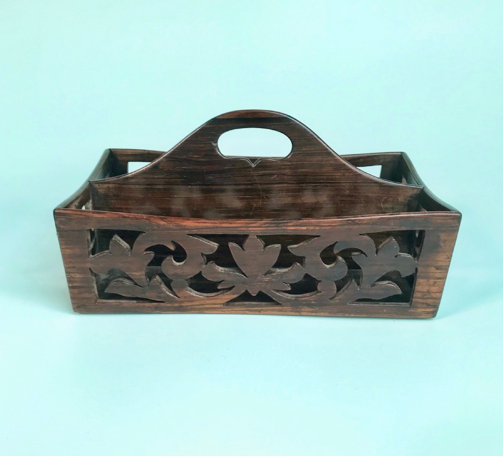 Antique Rosewood Desk Tidy View IV