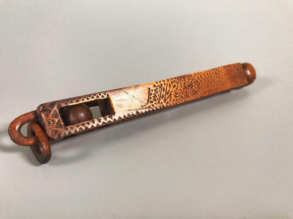 An Early Dated Knitting Sheath - 1743 - treen View II