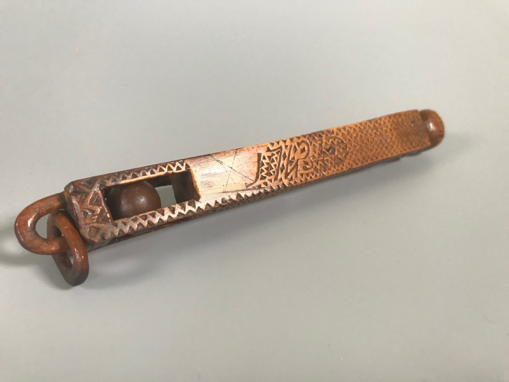 An Early Dated Knitting Sheath - 1743 - treen View IV
