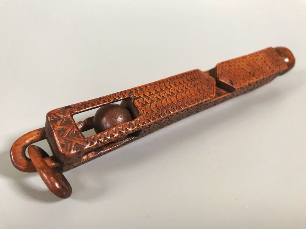 An Early Dated Knitting Sheath - 1743 - treen View VII