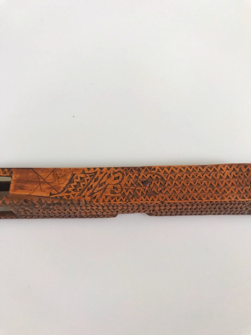 An Early Dated Knitting Sheath - 1743 - treen View VIII