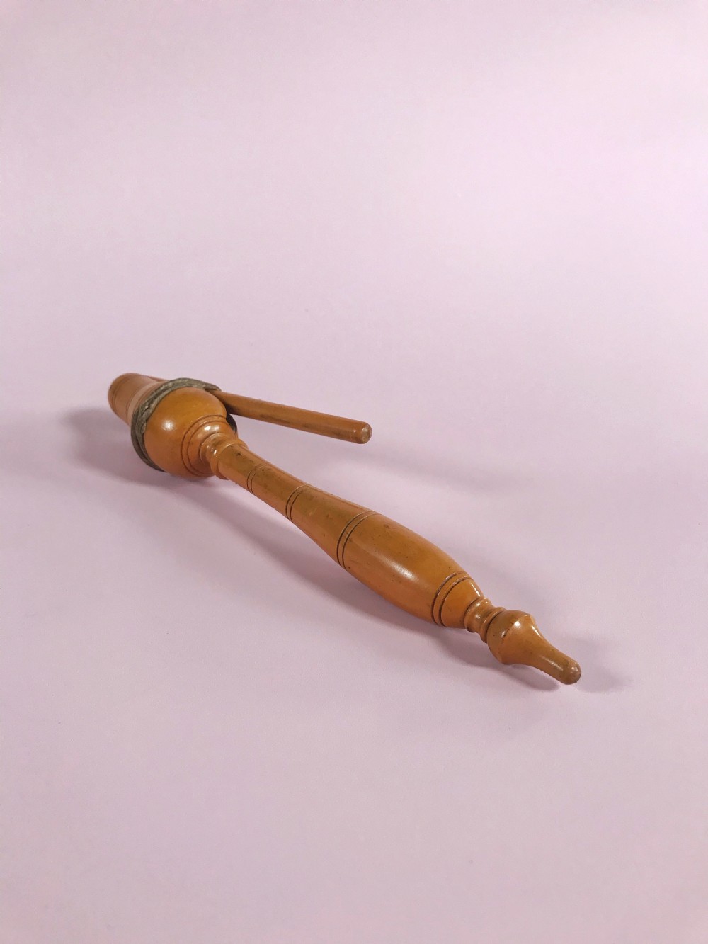 Antique Boxwood Teachers Clicker - treen View III