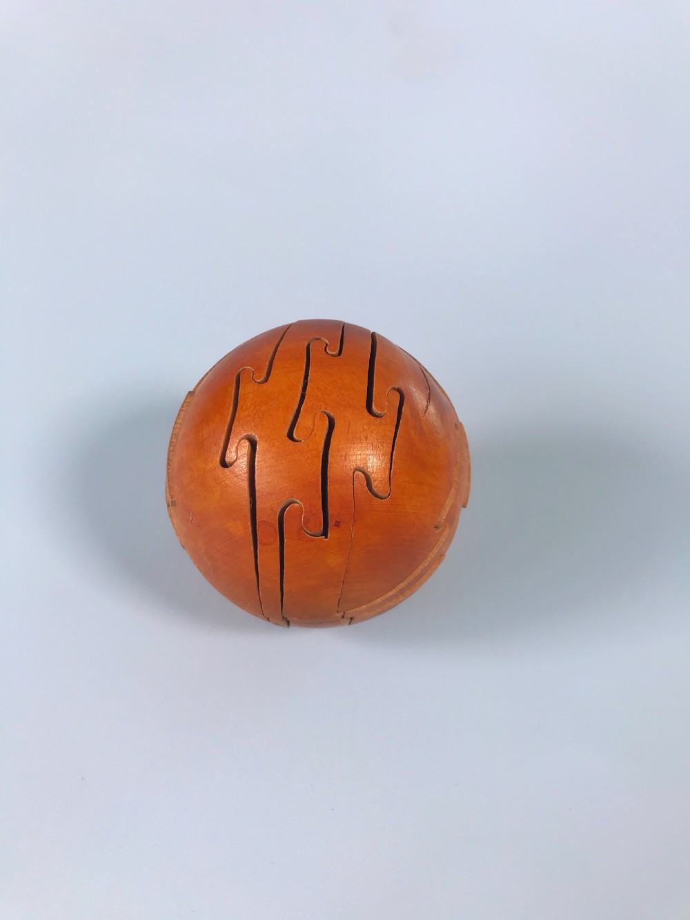 Antique Puzzle Ball - treen View II