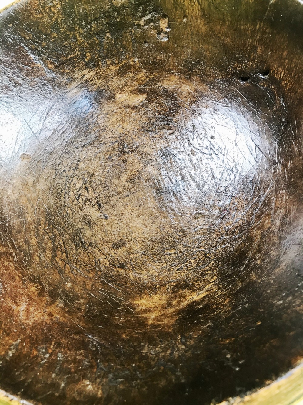 Antique Sycamore Bowl - treen View V