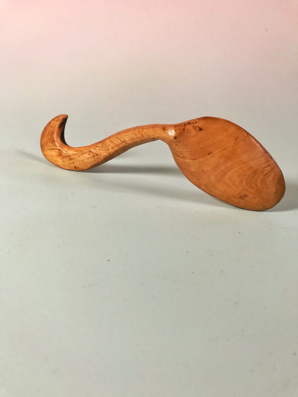 Antique Treen Spoon - North Wales - left hand spoon View II