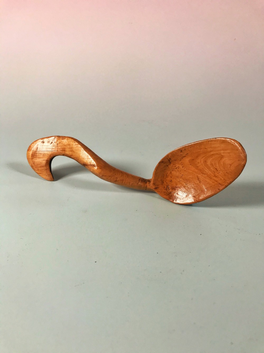Antique Treen Spoon - North Wales - left hand spoon View III