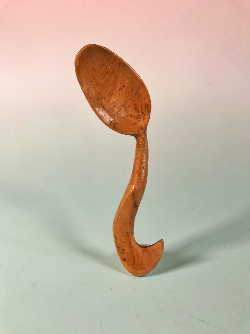 Antique Treen Spoon - North Wales - left hand spoon View IV