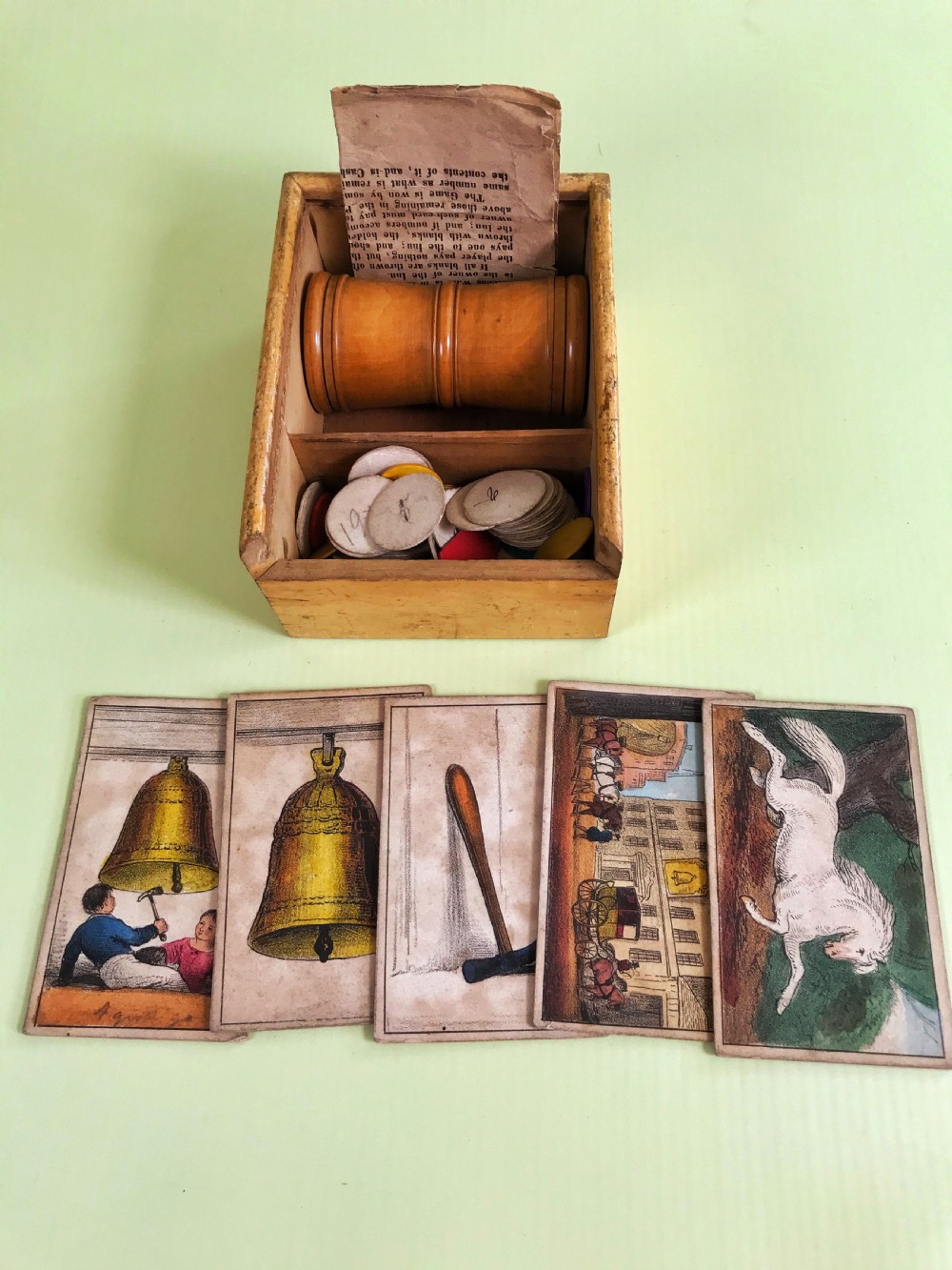 Antique Bell & Hammer Game - with original instructions
