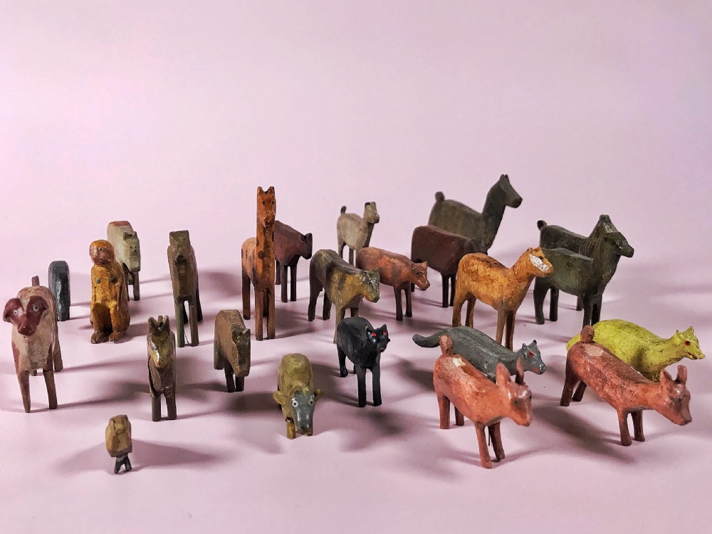 Antique Noah's Ark & Animals View II