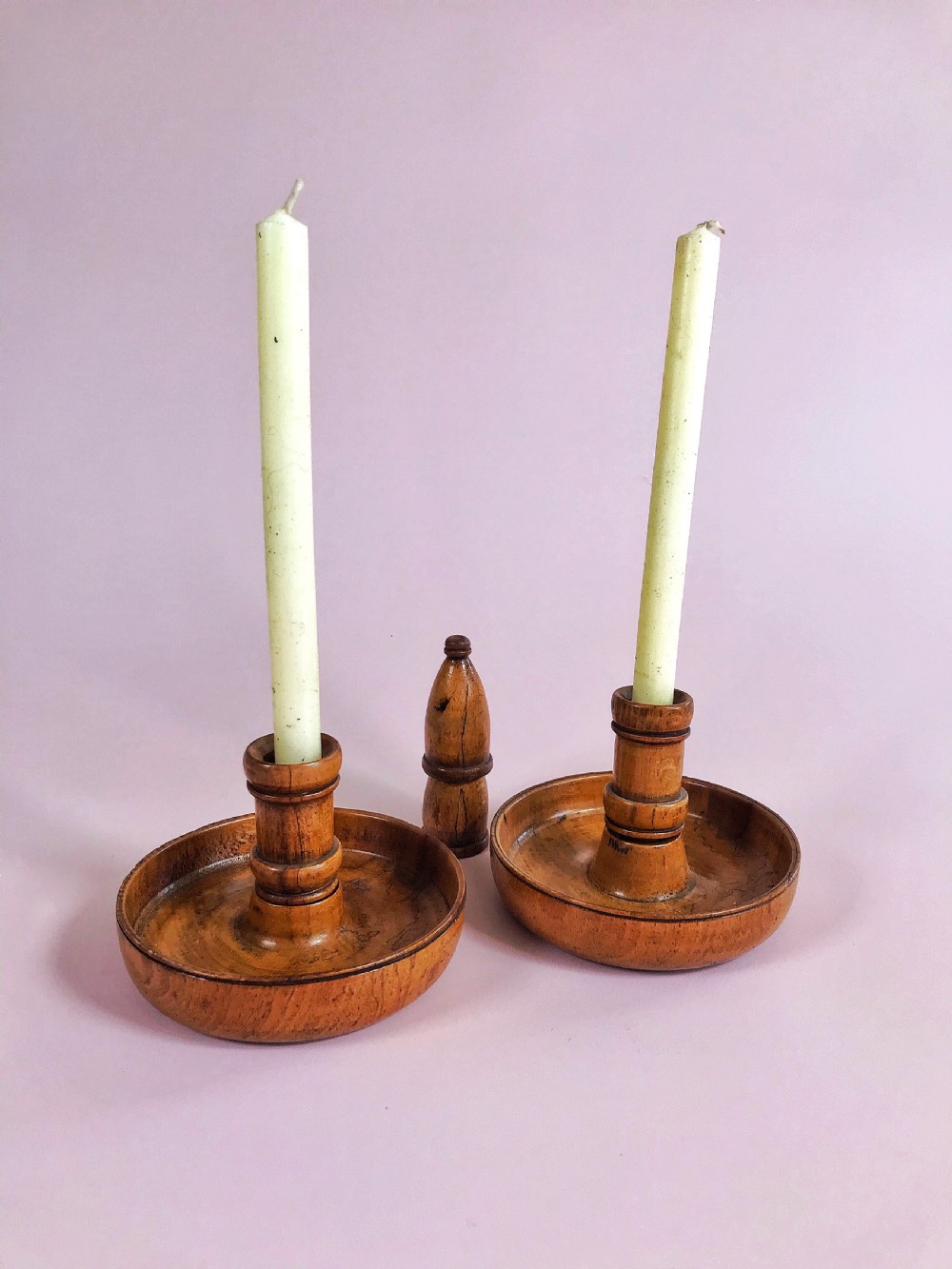 Antique Brighton Bun Candlesticks View VII
