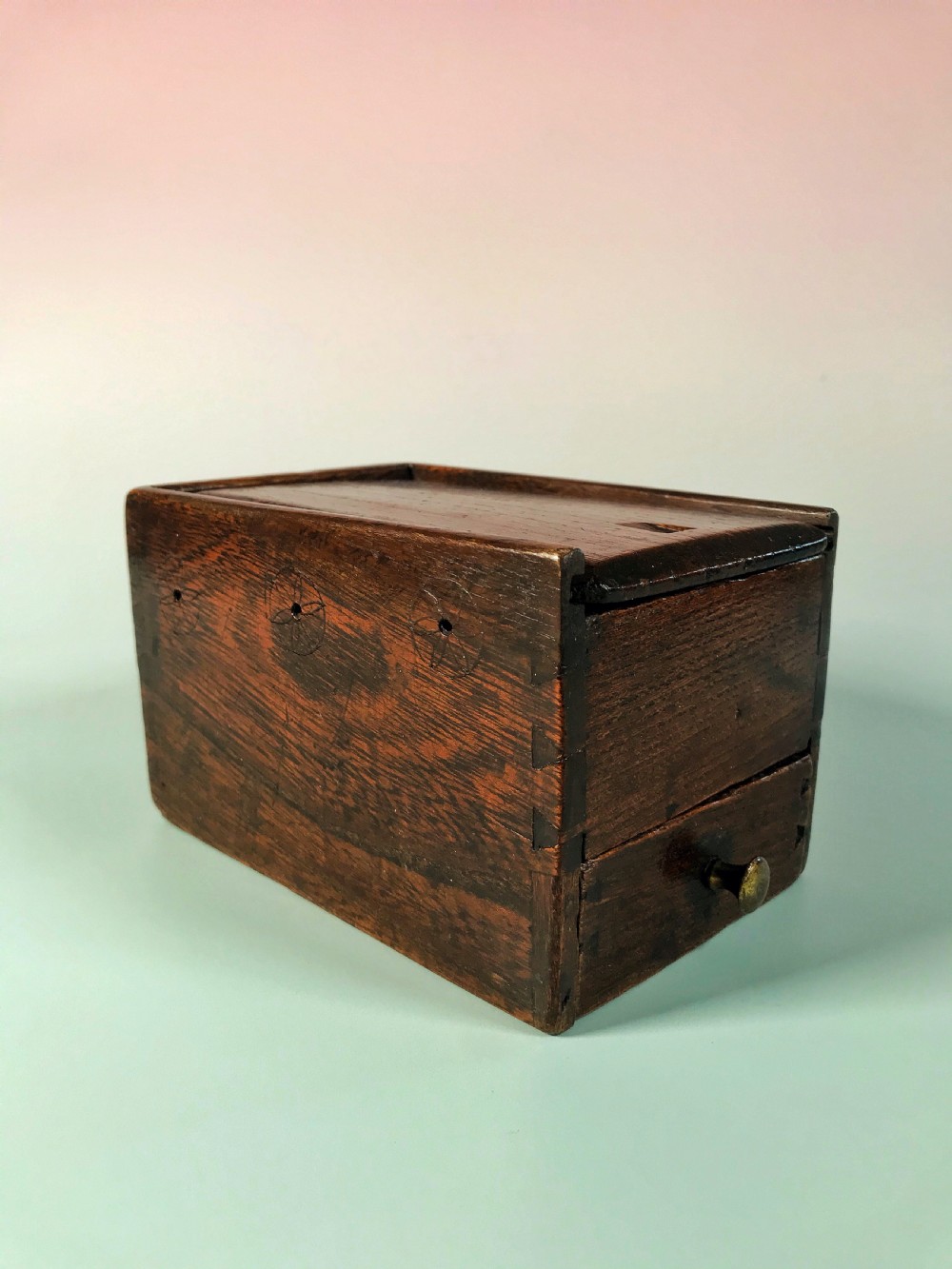 A Georgian Oak Reel & Sewing Box View II