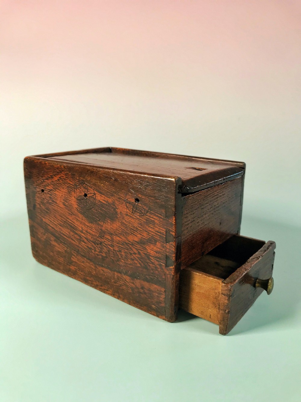 A Georgian Oak Reel & Sewing Box View III