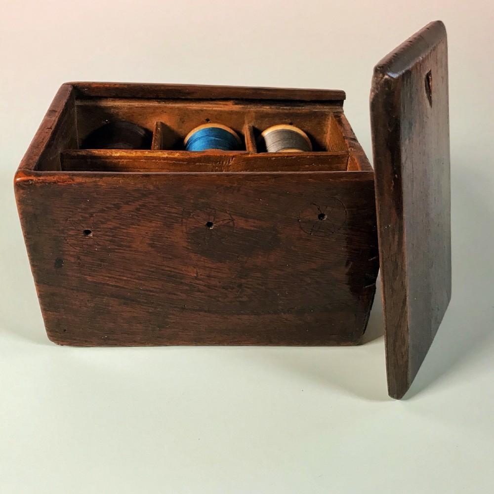 A Georgian Oak Reel & Sewing Box View IV