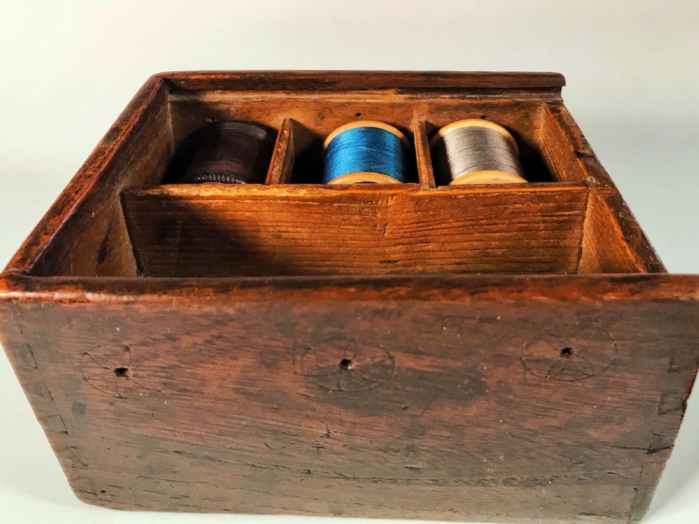A Georgian Oak Reel & Sewing Box View V