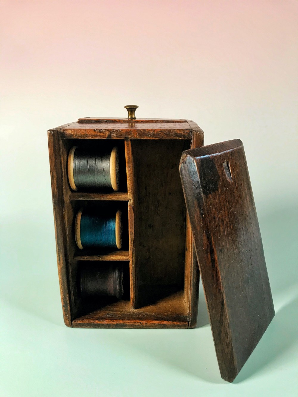 A Georgian Oak Reel & Sewing Box View VIII