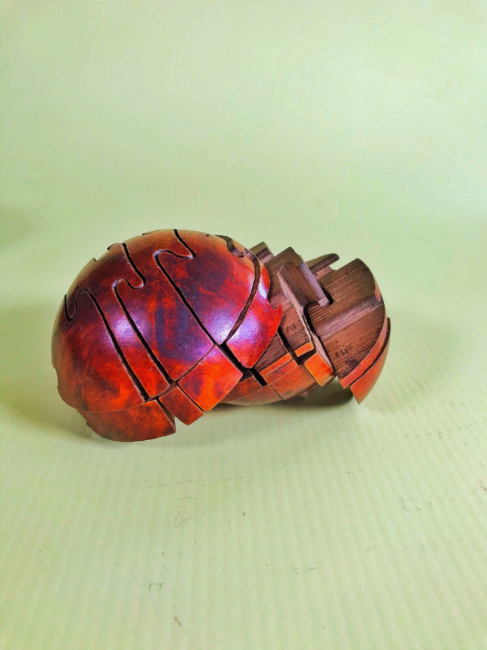 Antique Treen Puzzle Ball View II