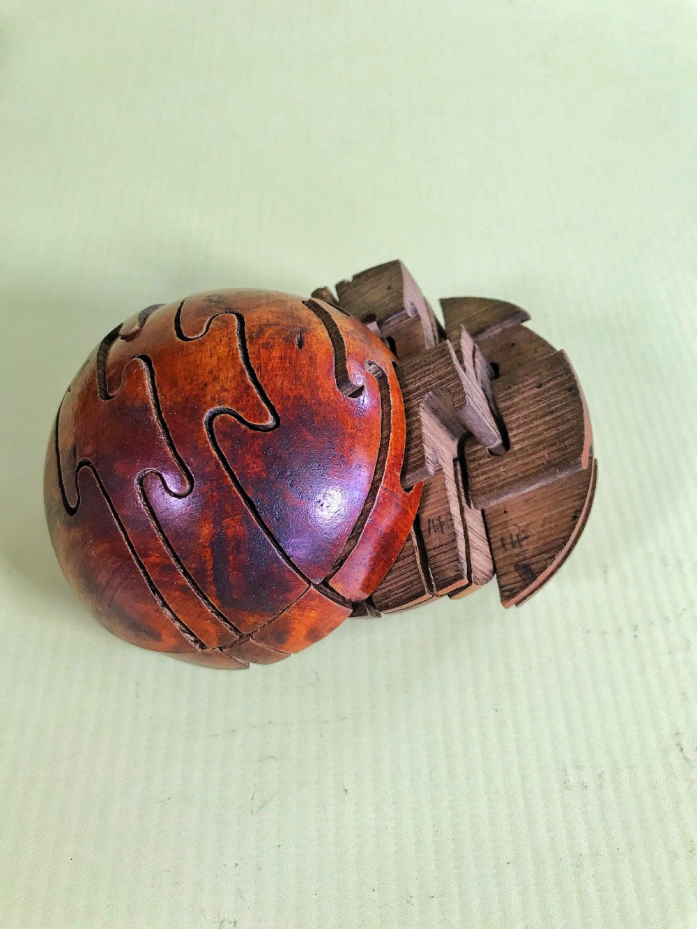 Antique Treen Puzzle Ball View IV