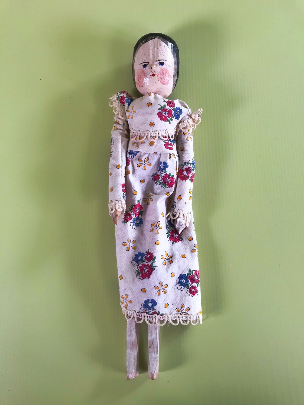 Antique Treen Peg Doll View III