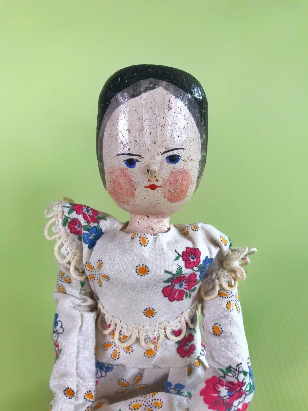Antique Treen Peg Doll View IV