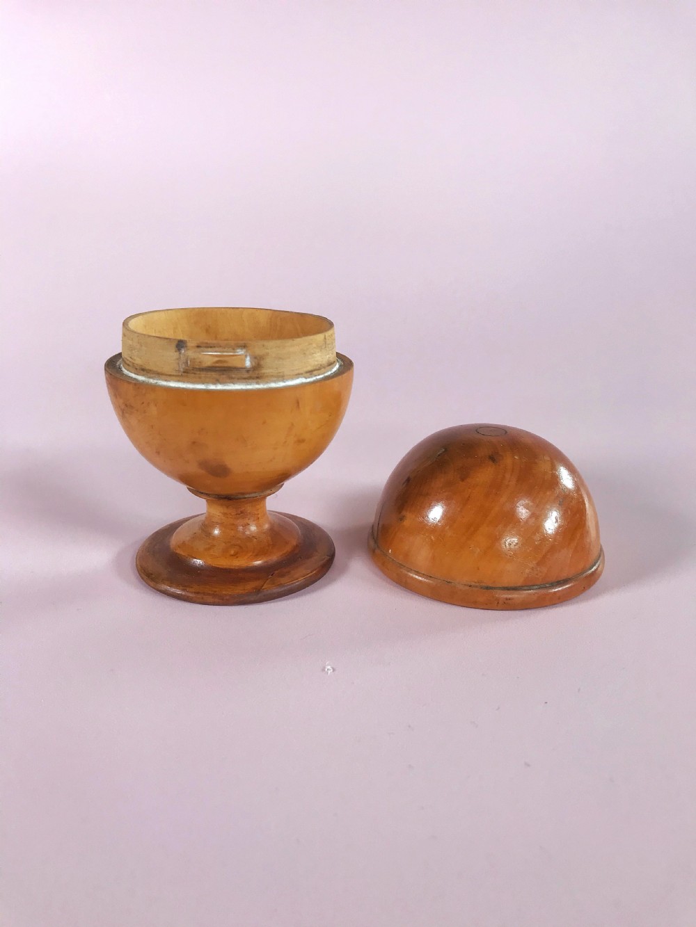 Antique treen Pill Silverer View II