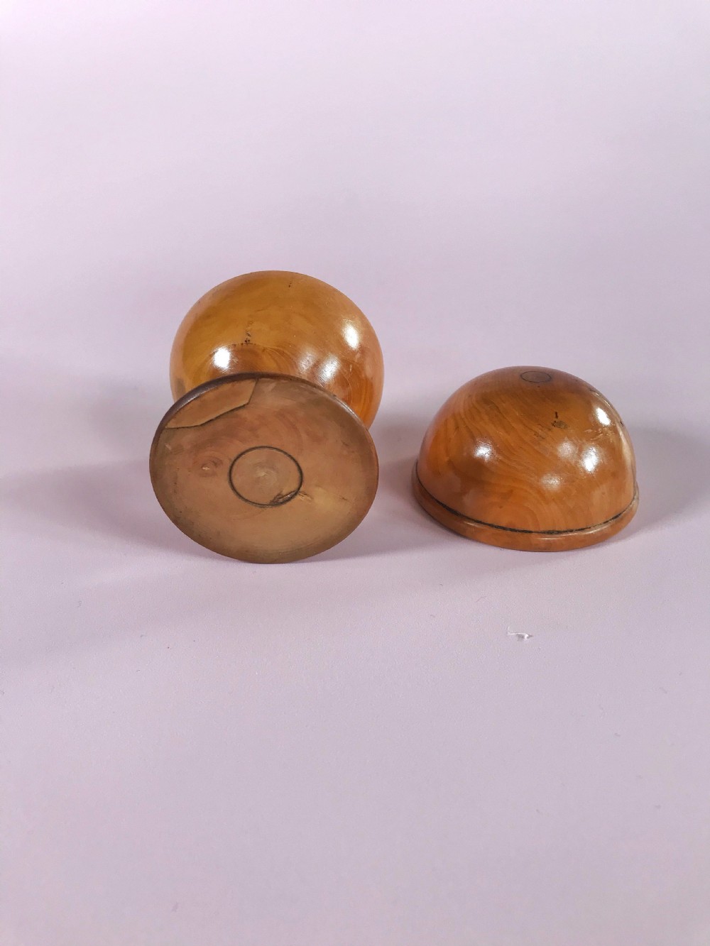 Antique treen Pill Silverer View III