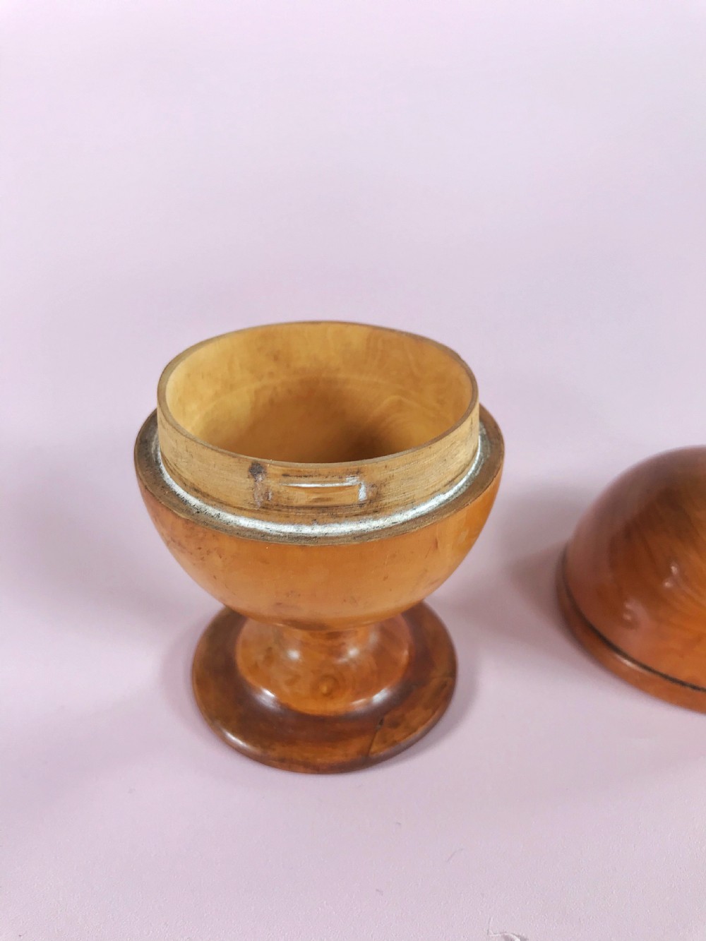 Antique treen Pill Silverer View IV
