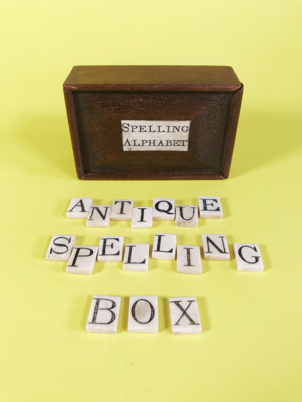 Antique Spelling & Alphabet Box