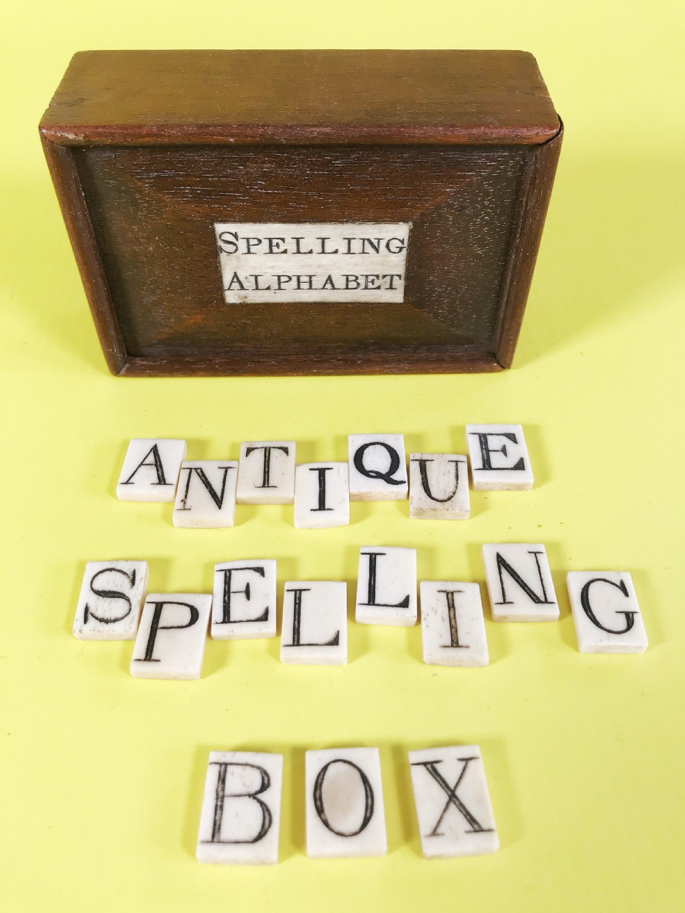Antique Spelling & Alphabet Box View II