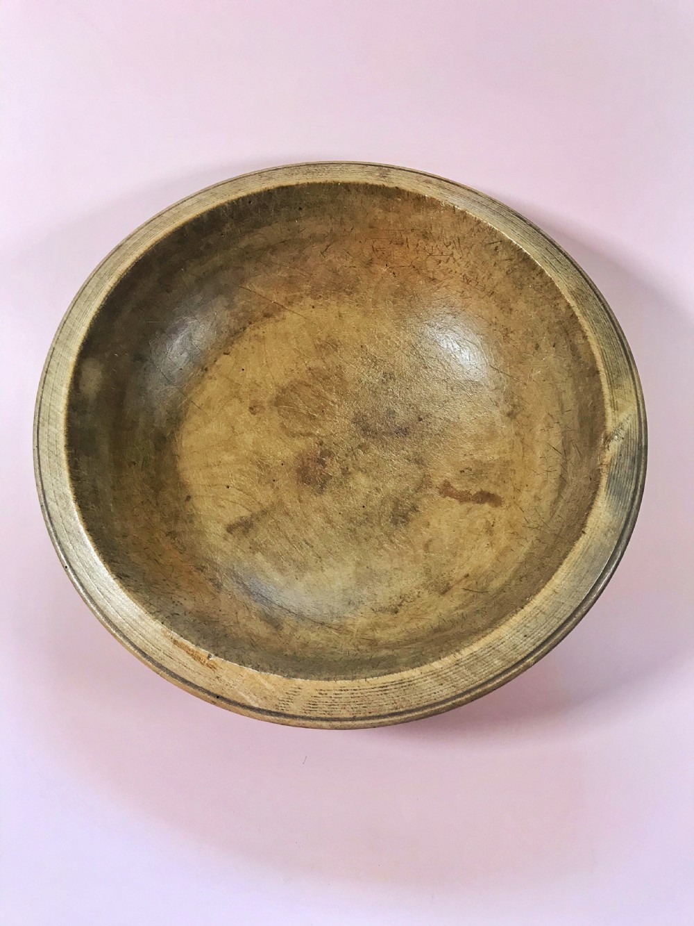 Antique Dairy Bowl - treen View III