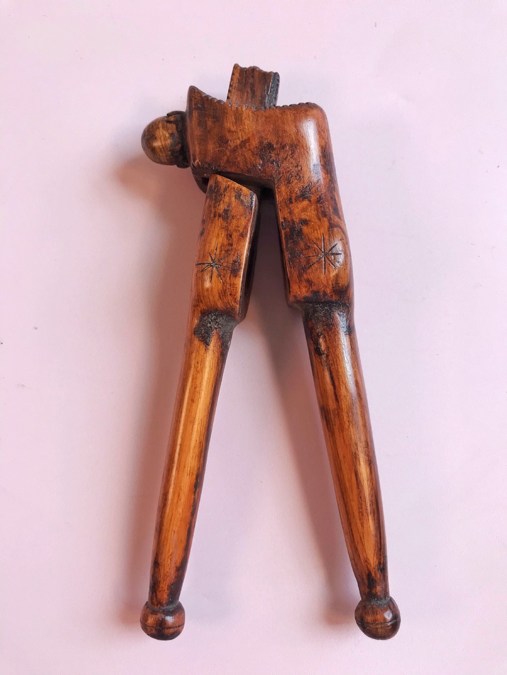Antique Treen English Nutcracker 