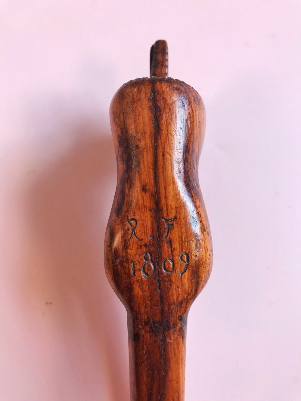 Antique Treen English Nutcracker  View II