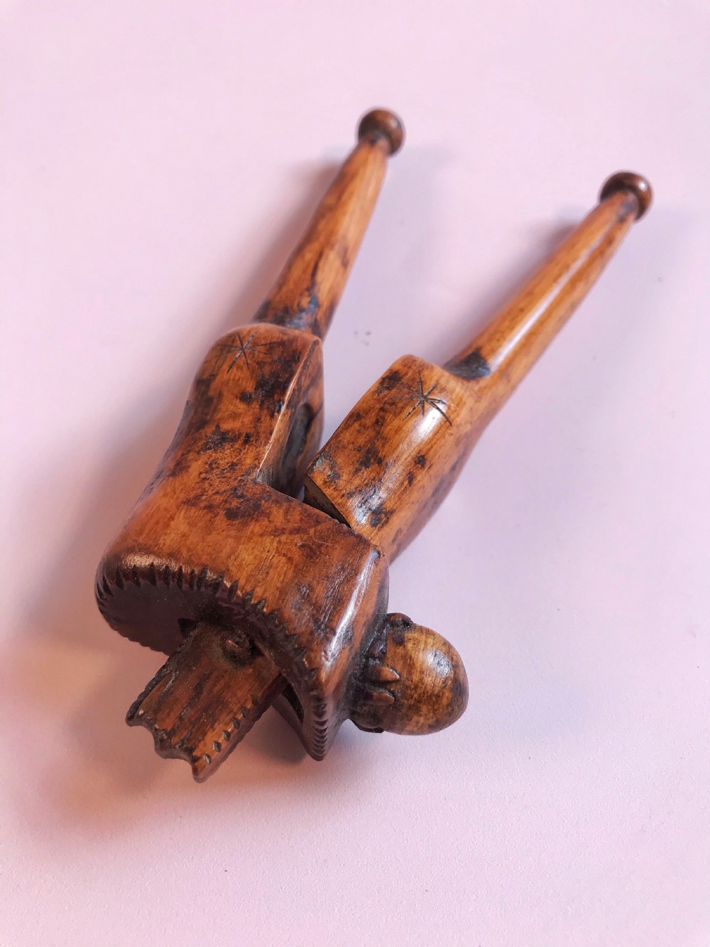 Antique Treen English Nutcracker  View III