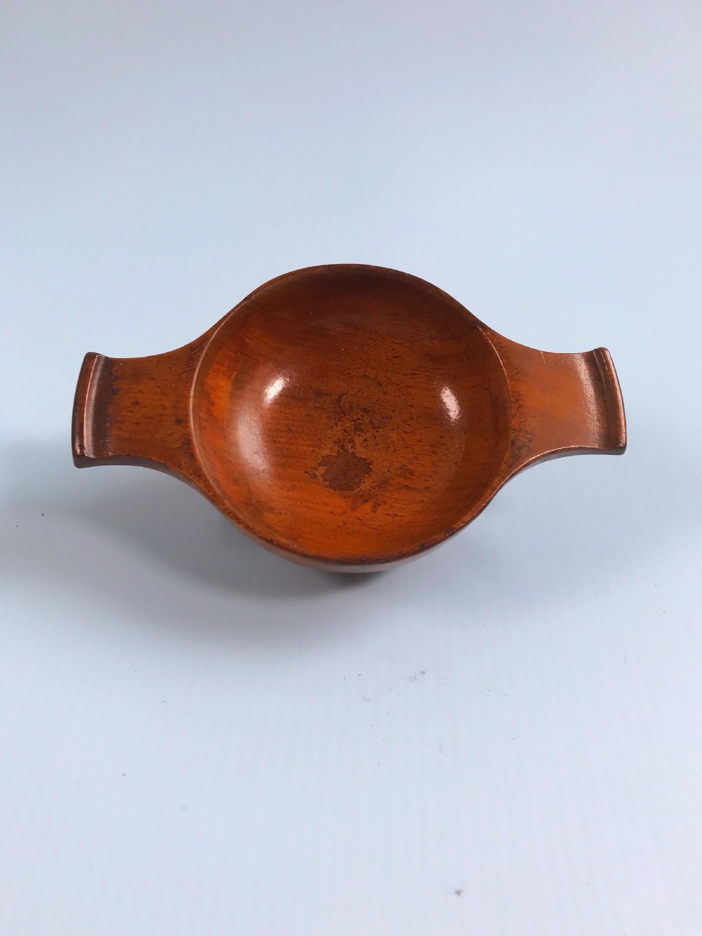 Antique Scottish Quaich - Makers name - treen View II