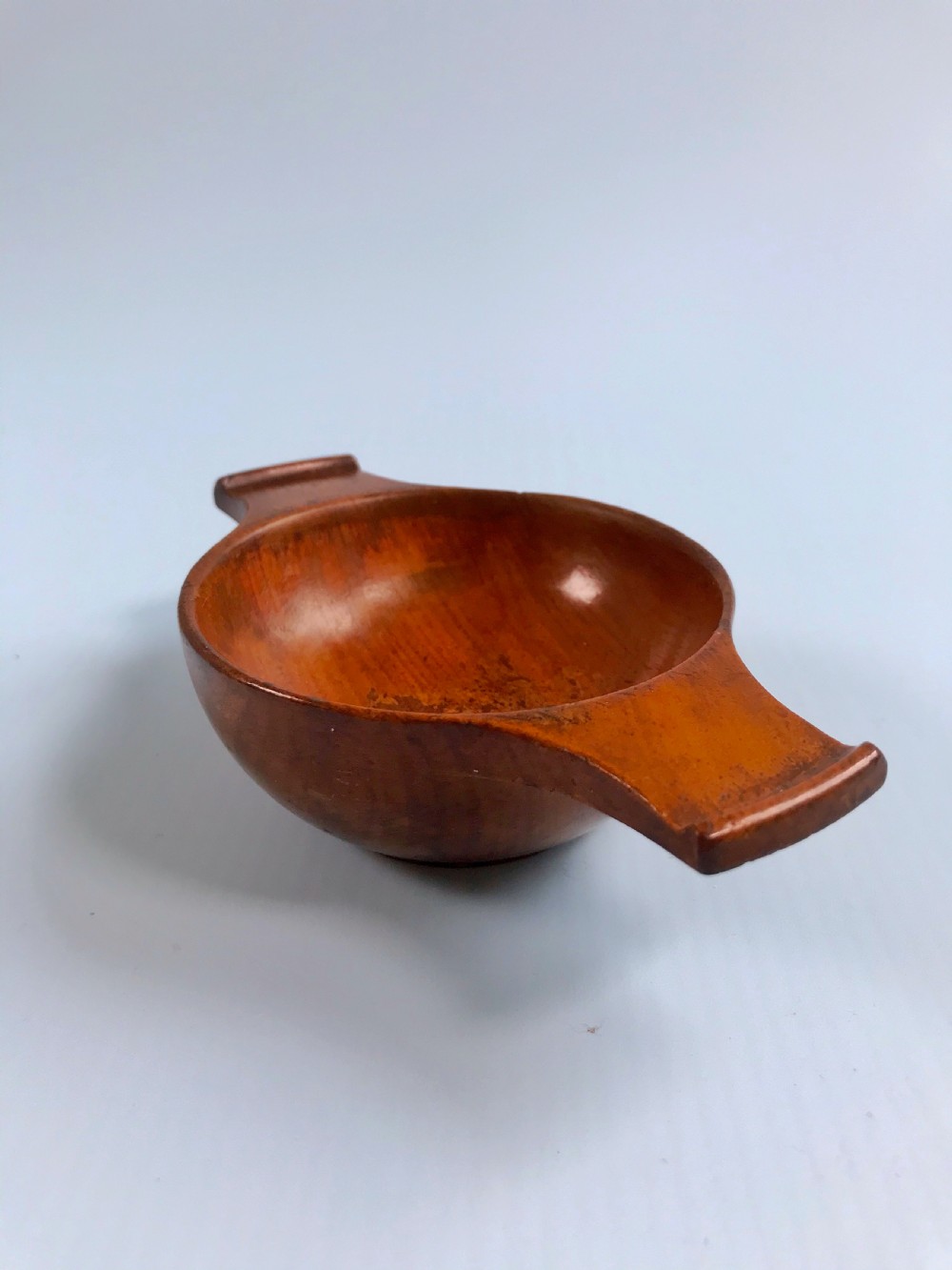 Antique Scottish Quaich - Makers name - treen View III